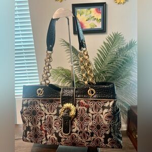 Lifestyle  by Sharif , Black and Gold Shoulder Bag